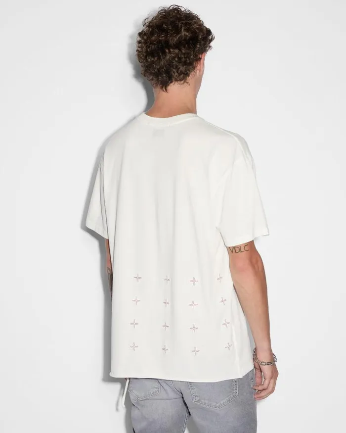 Ksubi Stitch Up Biggie Ss Tee Vintage White Mens TShirts