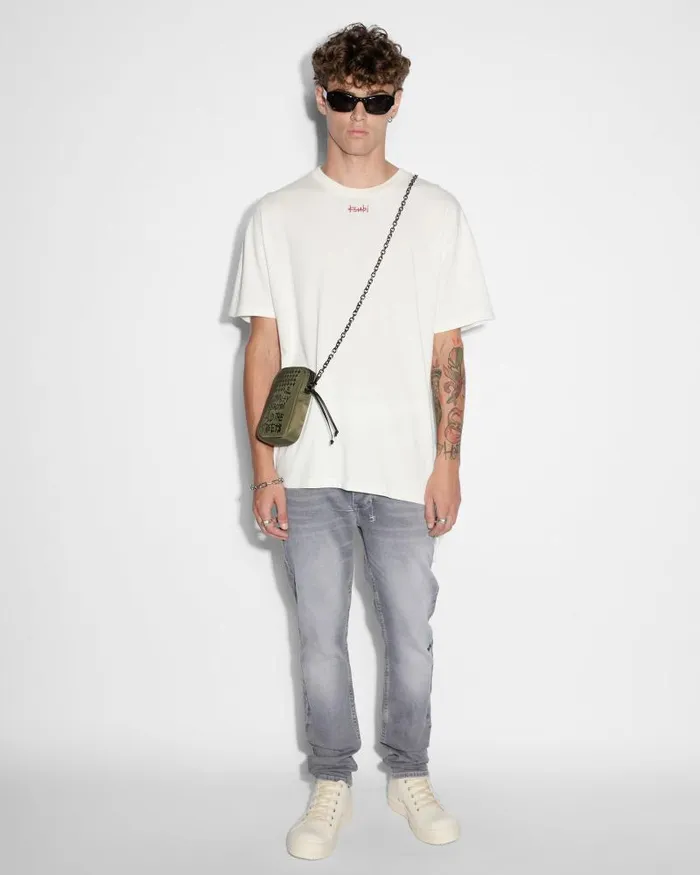 Ksubi Stitch Up Biggie Ss Tee Vintage White Mens TShirts