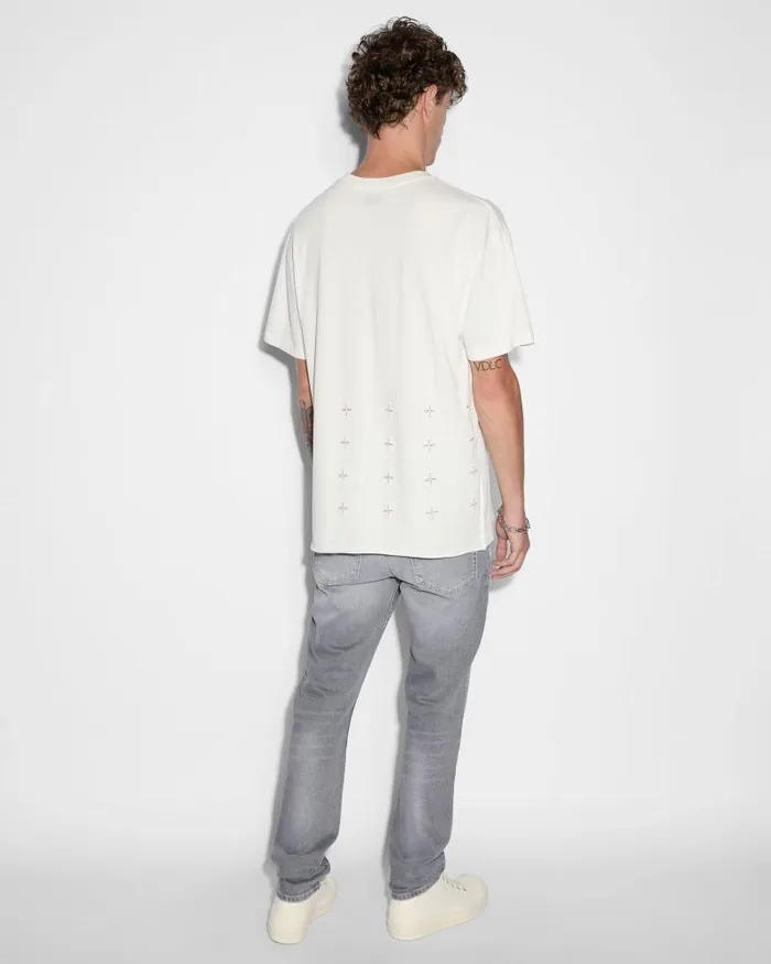 Ksubi Stitch Up Biggie Ss Tee Vintage White Mens TShirts
