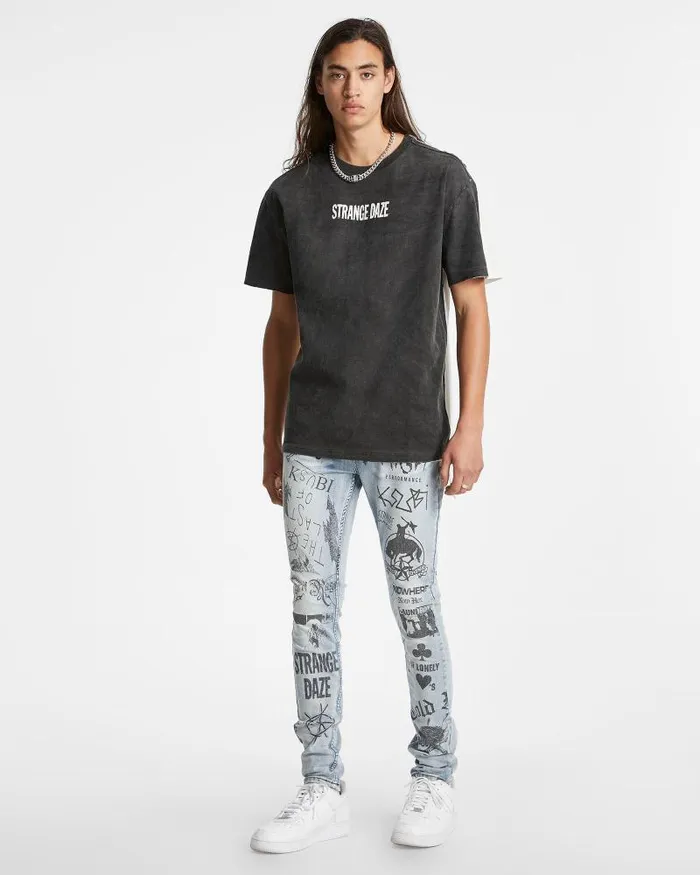 Ksubi Van Winkle Nowhere Punk Blue Mens Skinny