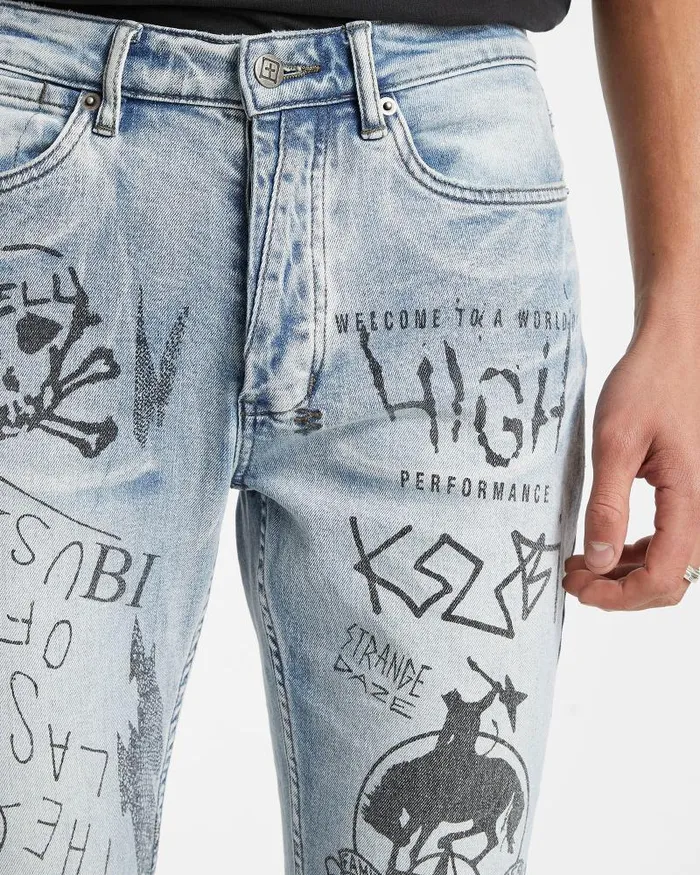 Ksubi Van Winkle Nowhere Punk Blue Mens Skinny