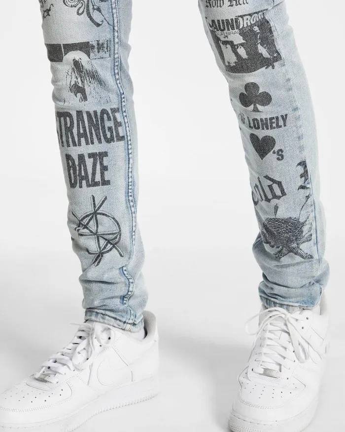 Ksubi Van Winkle Nowhere Punk Blue Mens Skinny