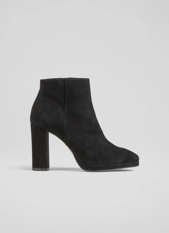 LKBennett Boots Women Sibella Black Platform Ankle Boot