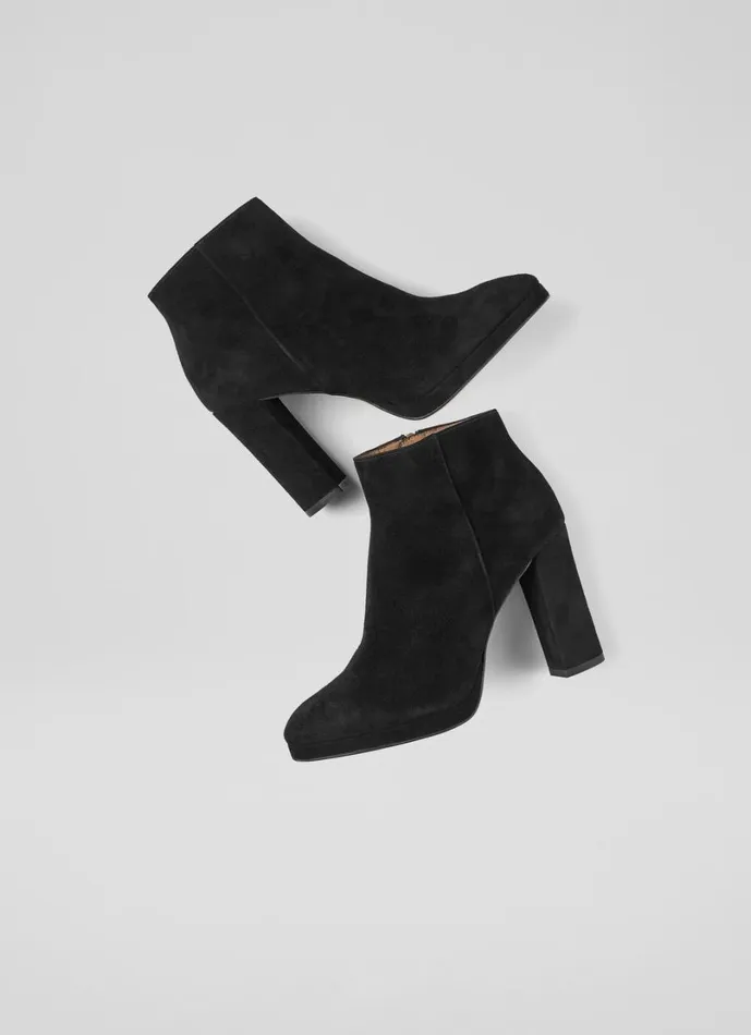 LKBennett Boots Women Sibella Black Platform Ankle Boot LKBennett Boots Women Sibella Black Platform Ankle Boot