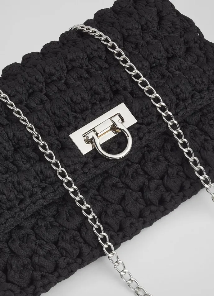 LKBennett Clutch Bags Women Essie Black Woven Fabric Clutch