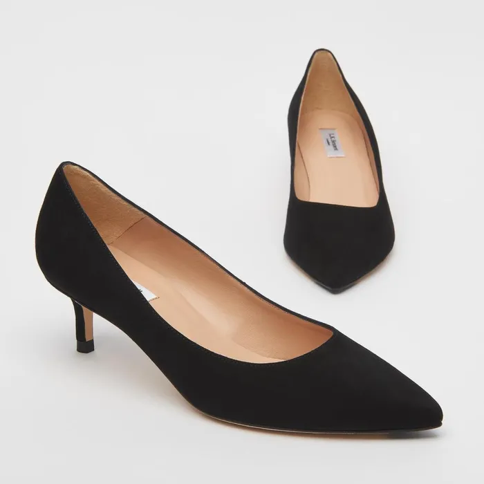 LKBennett Court Shoes Women Audrey Black Suede Kitten Heel Courts