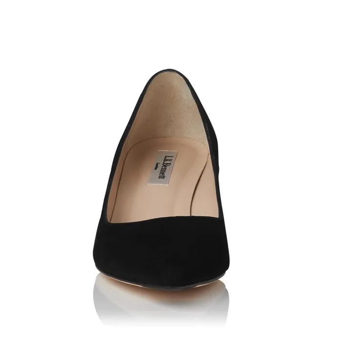 LKBennett Court Shoes Women Audrey Black Suede Kitten Heel Courts