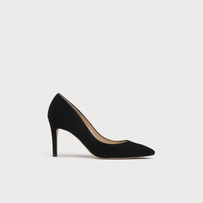 LKBennett Court Shoes Women Floret Black Suede Pointed Toe Courts