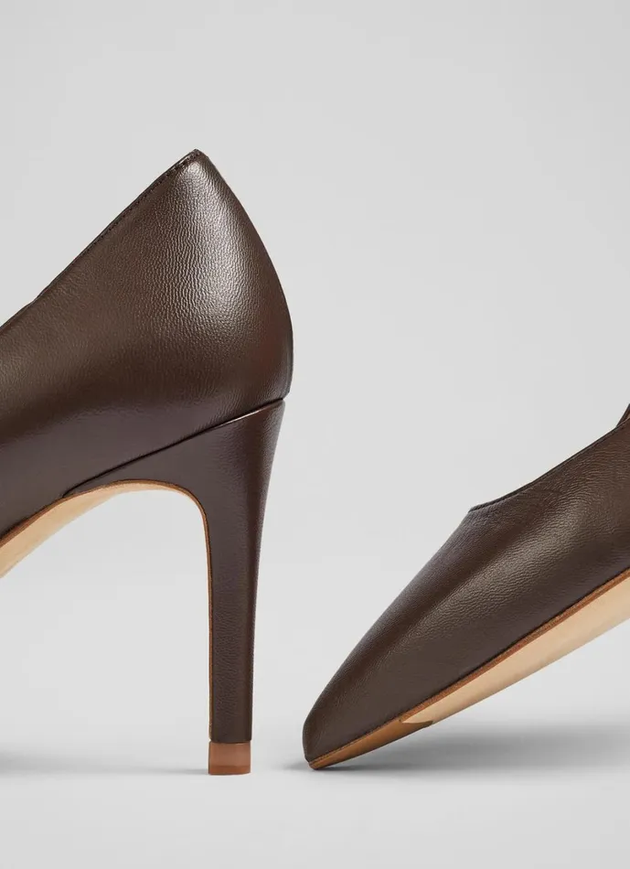 LKBennett Court Shoes Women Floret Nude 5 Leather Pointed Courts