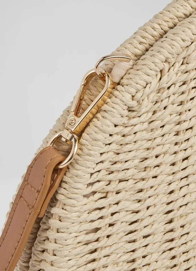 LKBennett CrossBody Bags Women Lorena Cream Wicker Shoulder Bag