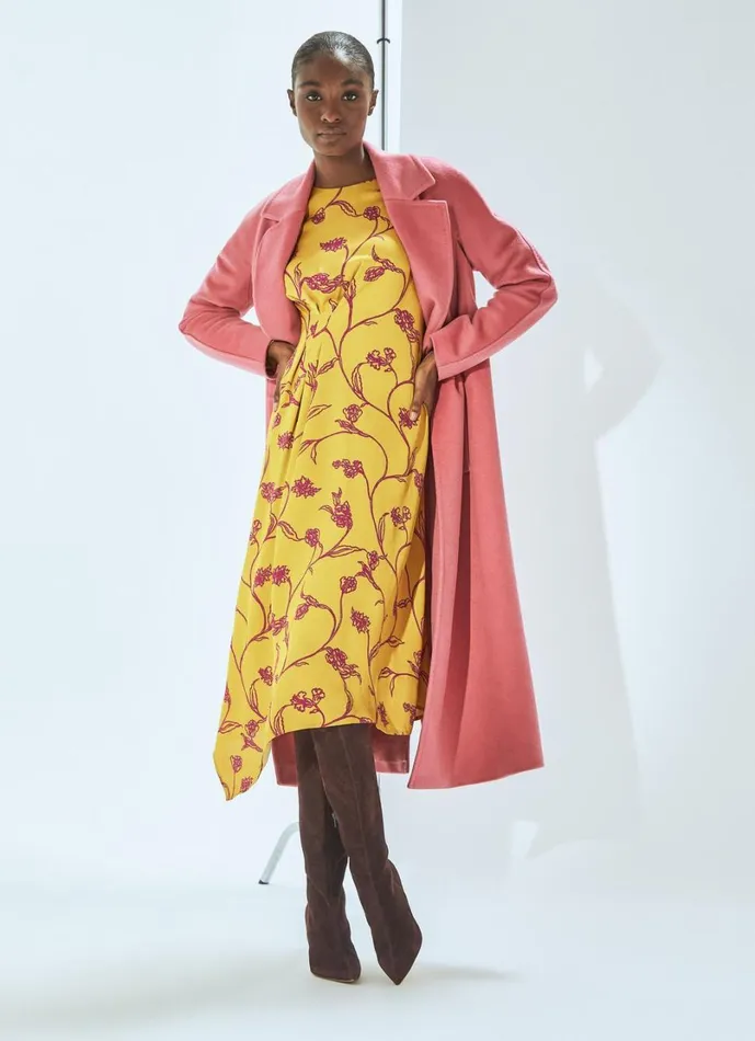 LKBennett Dresses Women Henrietta Ochre and Pink Dress