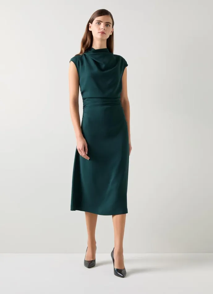 LKBennett Dresses Women Kim Cap Sleeve Crepe Dress LKBennett Dresses Women Kim Cap Sleeve Crepe Dress