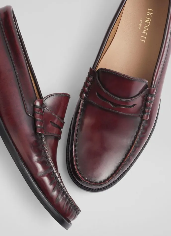 LKBennett Flats Women Solo Bordeaux Casual Loafer