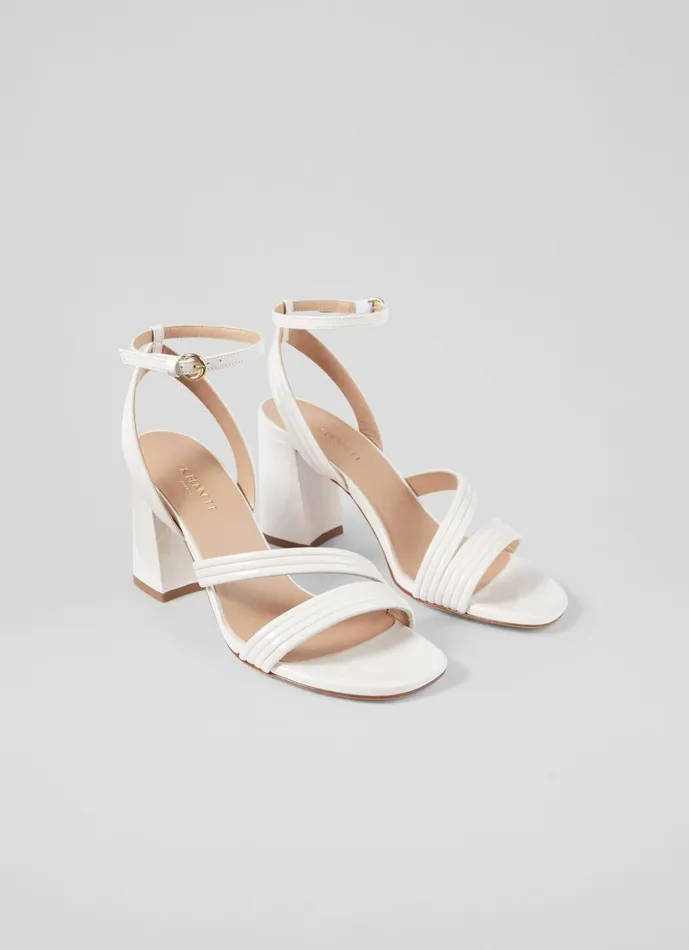 LKBennett Sandals Women Edita Pearl Strap Block Heels LKBennett Sandals Women Edita Pearl Strap Block Heels