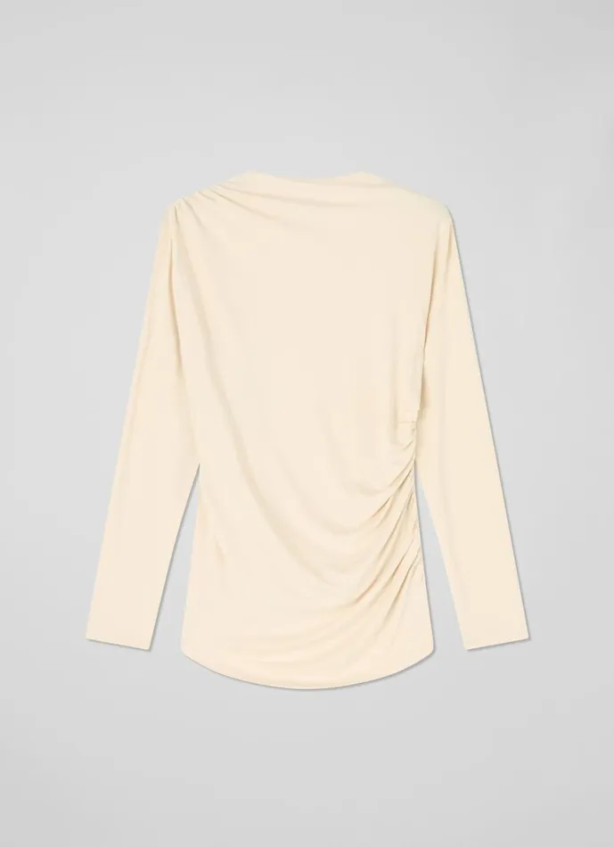 LKBennett Tops Women Mae Cream LENZING ECOVERO Viscose Drape Detail Top LKBennett Tops Women Mae Cream LENZING ECOVERO Viscose Drape Detail Top
