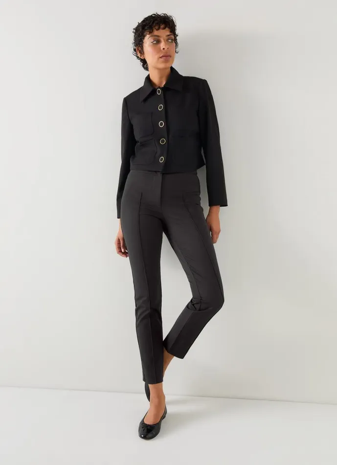 LKBennett Trousers Women Esen Black Stretch Slim Square Pocket Trousers LKBennett Trousers Women Esen Black Stretch Slim Square Pocket Trousers