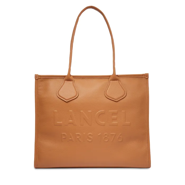 L Zip Tote Camel Women Lancel Tote Bags