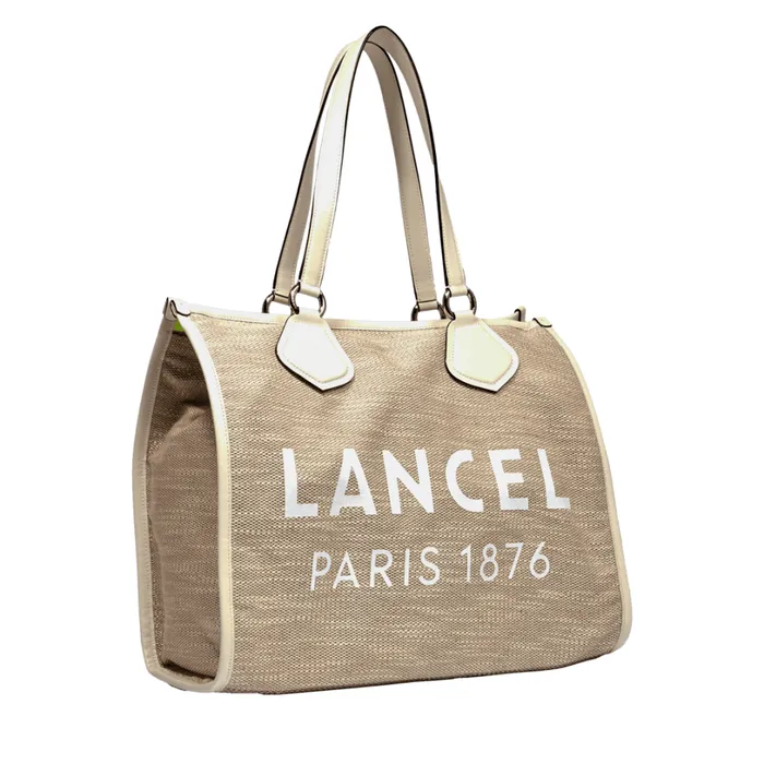 L Zip Tote Naturalwhite Women Lancel Shoulder Bags L Zip Tote Naturalwhite Women Lancel Shoulder Bags