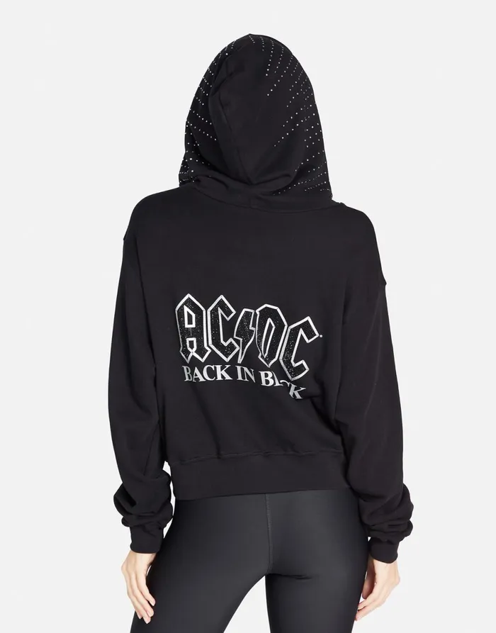 Lachelle ACDC Crystals Black Women039s Lauren Moshi Hoodies