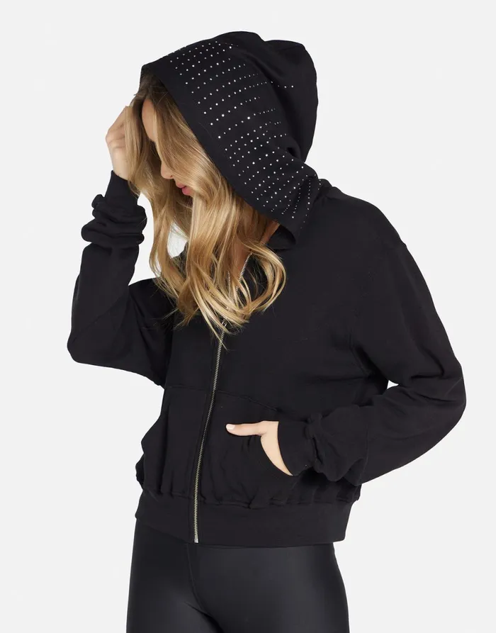 Lachelle ACDC Crystals Black Women039s Lauren Moshi Hoodies