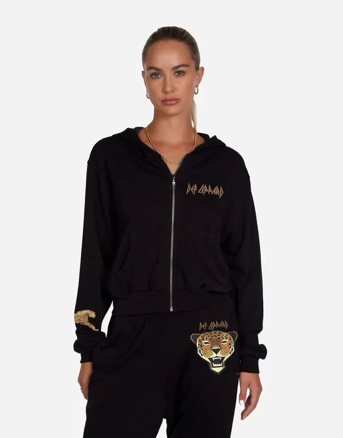 Lachelle Geometric Def Leppard Black Women039s Lauren Moshi Hoodies