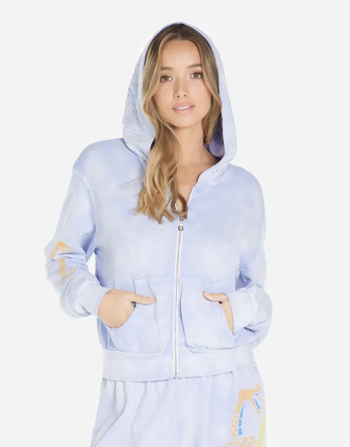 Lachelle Lightning Snake Sunfade Lavender Women039s Lauren Moshi Hoodies