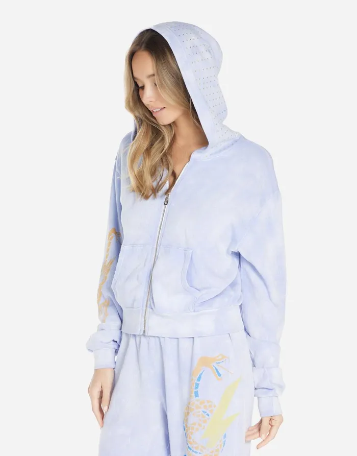 Lachelle Lightning Snake Sunfade Lavender Women039s Lauren Moshi Hoodies
