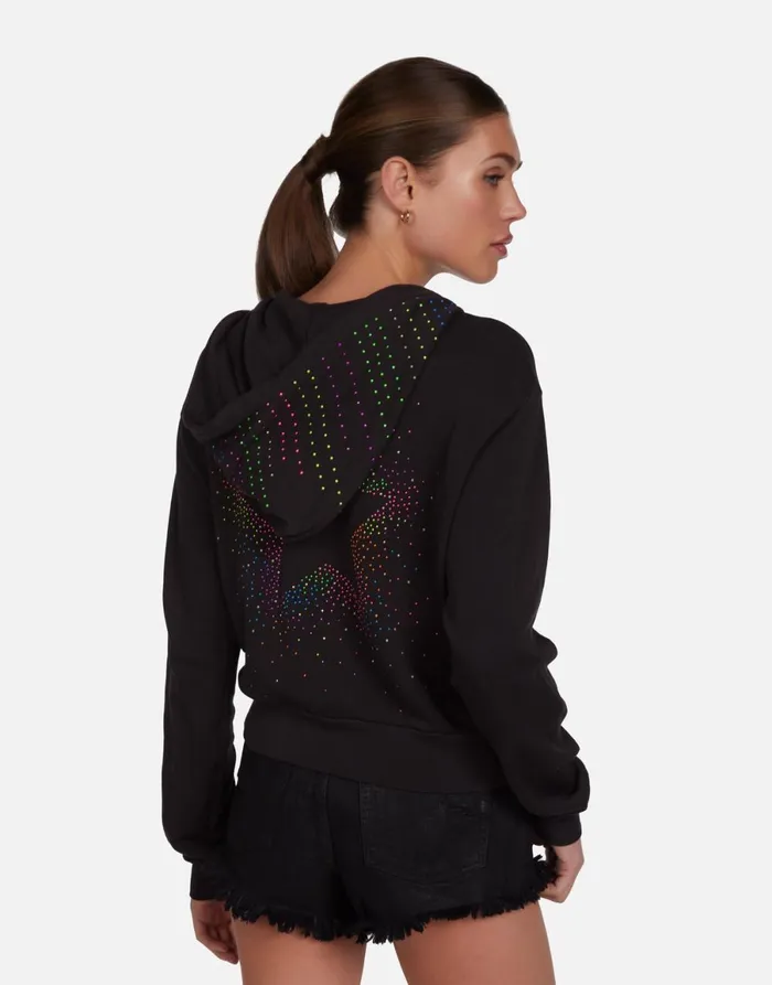 Lachelle Neon Stud Starburst Onyx Women039s Lauren Moshi Hoodies