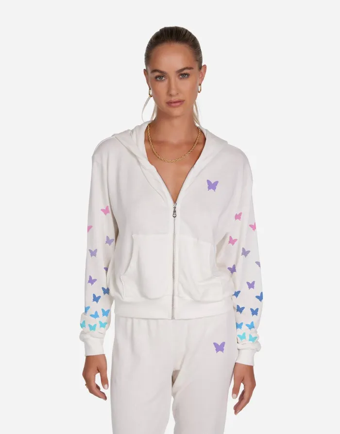 Lachelle Ombre Butterfly Happyface Milk Women039s Lauren Moshi Hoodies