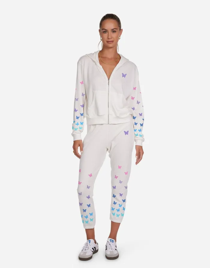 Lachelle Ombre Butterfly Happyface Milk Women039s Lauren Moshi Hoodies