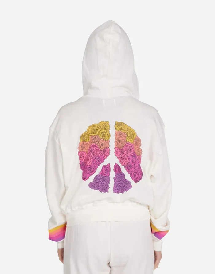 Lachelle Peace Roses Milk Women039s Lauren Moshi Hoodies