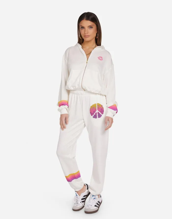 Lachelle Peace Roses Milk Women039s Lauren Moshi Hoodies