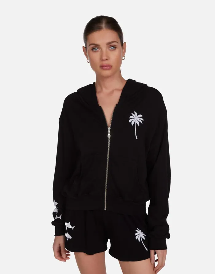 Lachelle Tropical Shark Black Women039s Lauren Moshi Hoodies