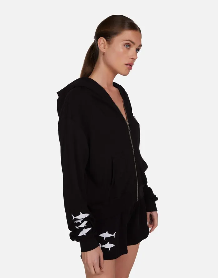 Lachelle Tropical Shark Black Women039s Lauren Moshi Hoodies