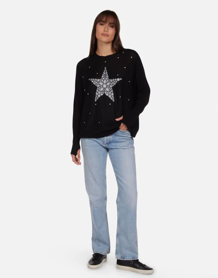 Ladona Diamond Star Black Women039s Lauren Moshi Long Sleeve