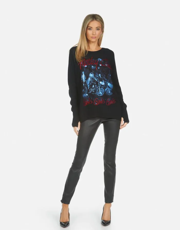 Ladona X Girls Girls Girls Black Women039s Lauren Moshi Sweaters and Knits