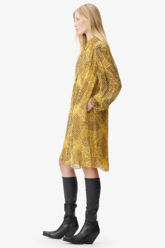 Lala Berlin Dresses Dress Daneris Viscose Heritage Star Yellow 8211 Women
