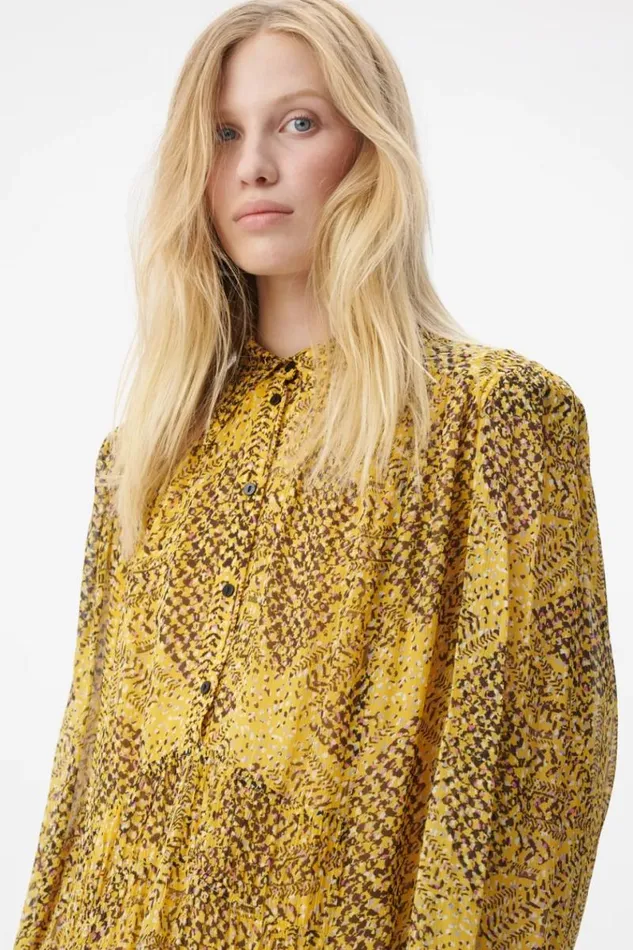 Lala Berlin Dresses Dress Daneris Viscose Heritage Star Yellow 8211 Women