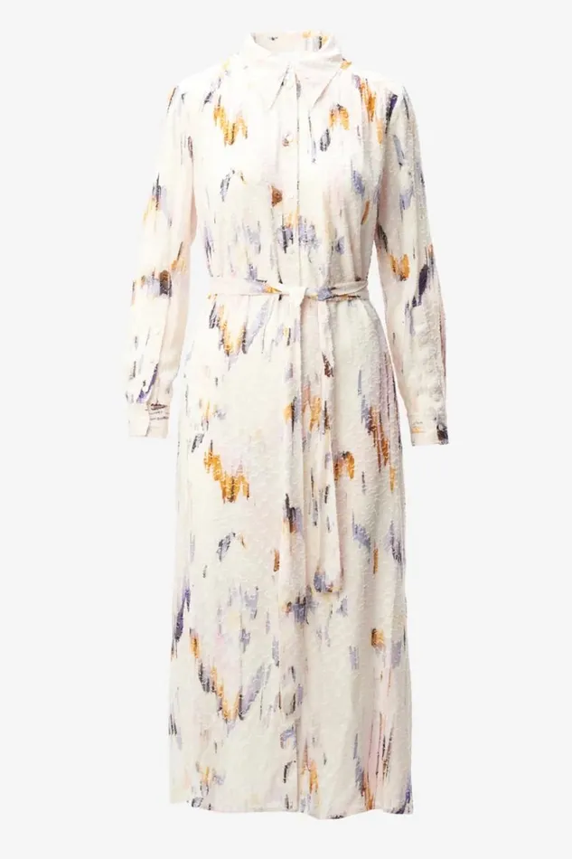 Lala Berlin Dresses Dress Derya Viscose Floral Fountain Pink 8211 Women