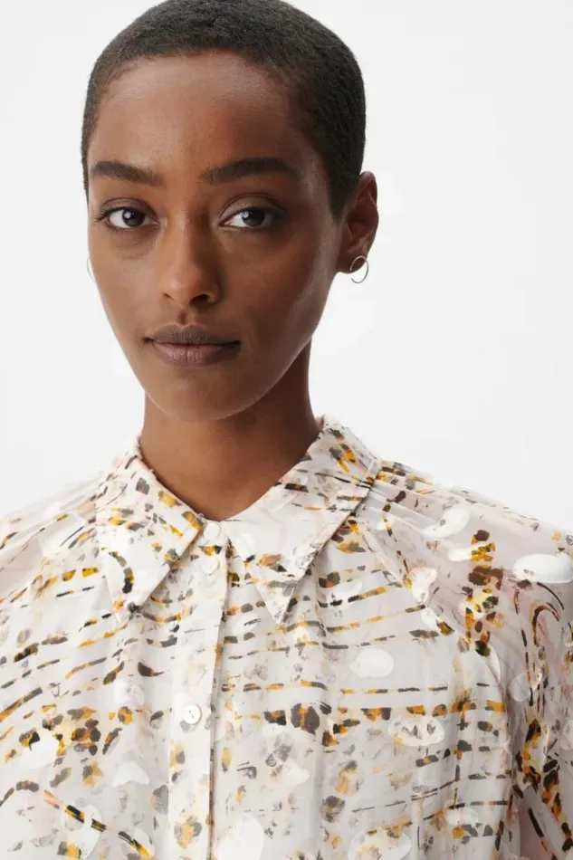 Lala Berlin Shirts and Blouses Blouse Brynn Viscose Mix Stripy Leo 8211 Women
