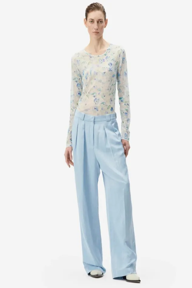Lala Berlin Shirts and Blouses Longsleeve Caro Polyester Mix Sky Leo Love 8211 Women