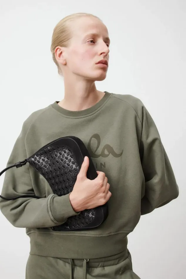 Lala Berlin Shirts and Blouses Sweatshirt Ijora Cotton Olive 8211 Women