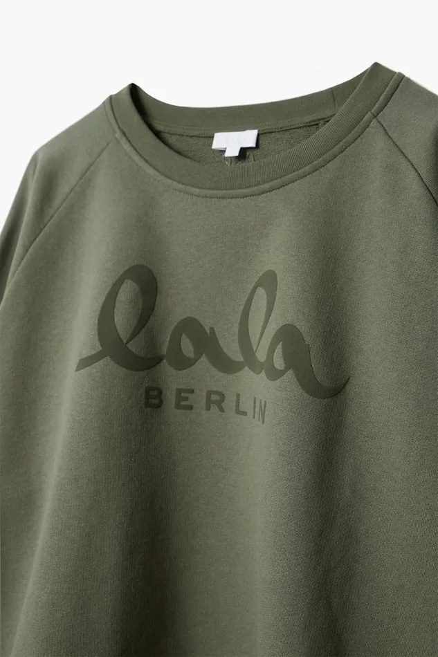 Lala Berlin Shirts and Blouses Sweatshirt Ijora Cotton Olive 8211 Women