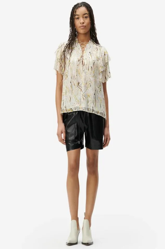 Lala Berlin Shirts and Blouses Top Tenya Silk Mix Heritage Wave 8211 Women