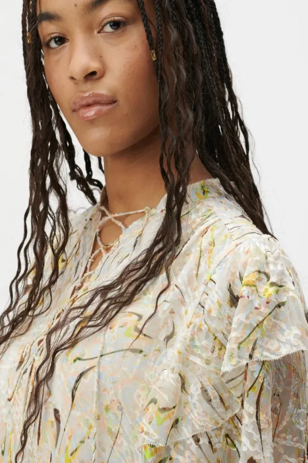 Lala Berlin Shirts and Blouses Top Tenya Silk Mix Heritage Wave 8211 Women