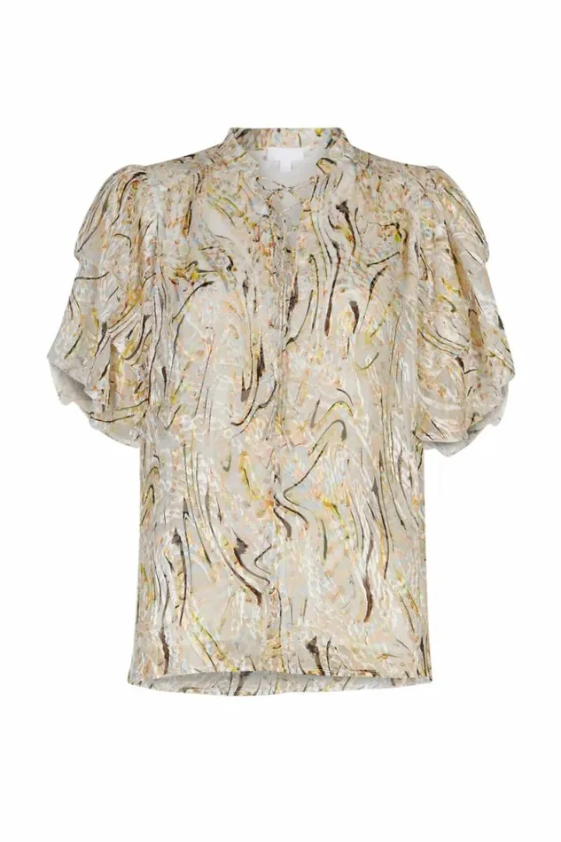 Lala Berlin Shirts and Blouses Top Tenya Silk Mix Heritage Wave 8211 Women