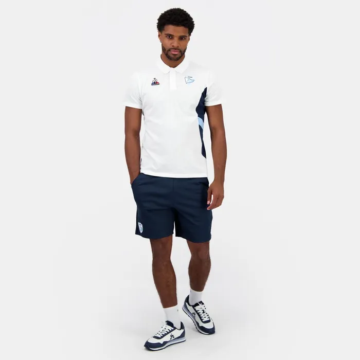 Le Coq Sportif Aviron Bayonnais Polo Shirt New Optical White Men Polos Shirts