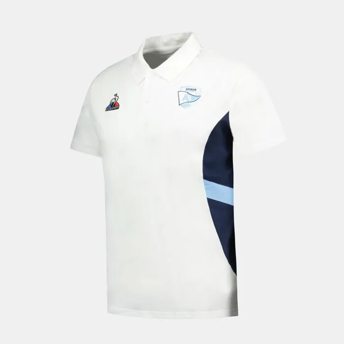 Le Coq Sportif Aviron Bayonnais Polo Shirt New Optical White Men Polos Shirts