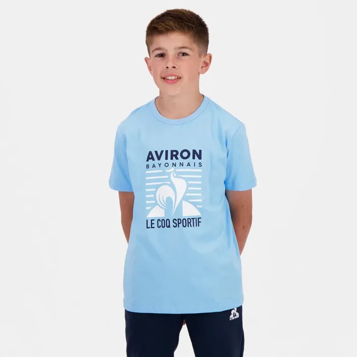 Le Coq Sportif Aviron Bayonnais TShirt Kids Fly Blue Kids Tshirts