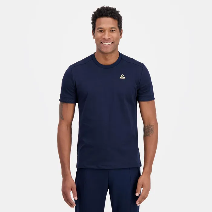 Le Coq Sportif Coq D039or TShirt En Interlock 240g Coton Dark Velvet Men Tshirts And Tops